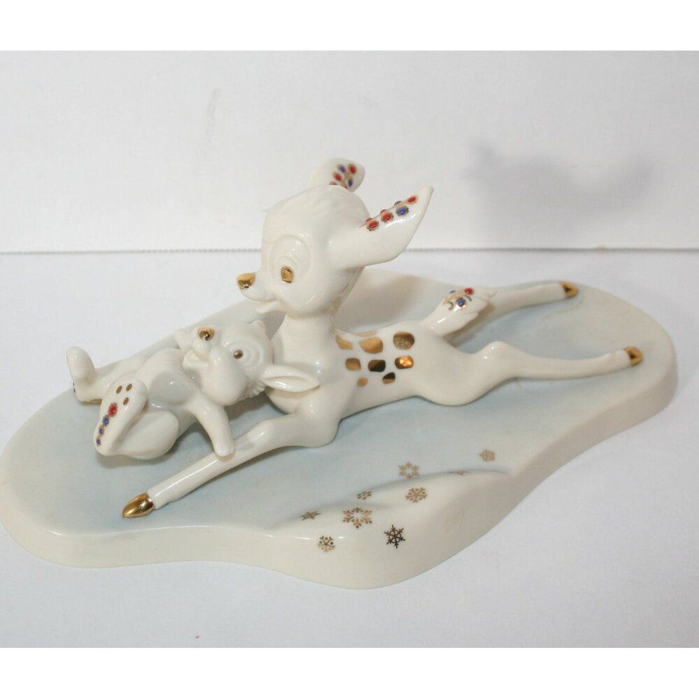 Bambi and Thumper on Ice Lenox Disney Showcase China Jewels-Disney Collection